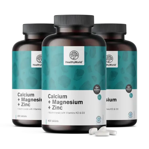 3x Kalcium + magnézium + cink, összesen 1200 tabletta