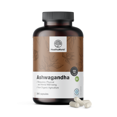 Ashwagandha 500 mg, 240 kapszula