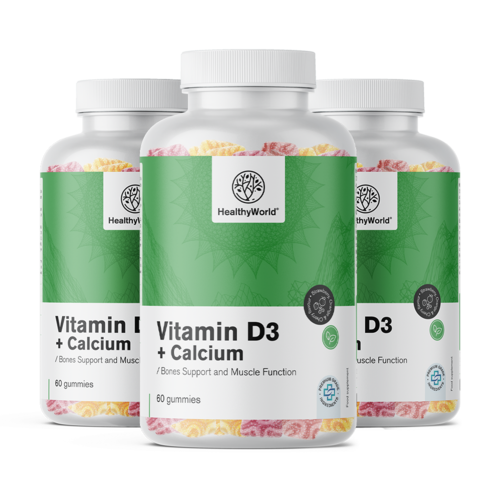 3x D3-vitamin + Kalcium, összesen 180 gumicukor