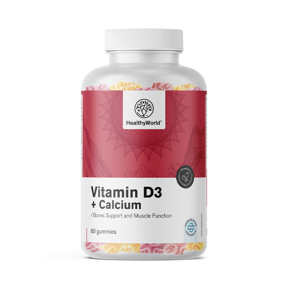 D3-vitamin + kalcium gumicukrokban