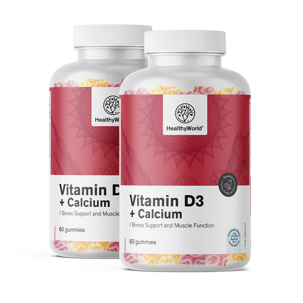 D3-vitamin + kalcium gumicukrokban