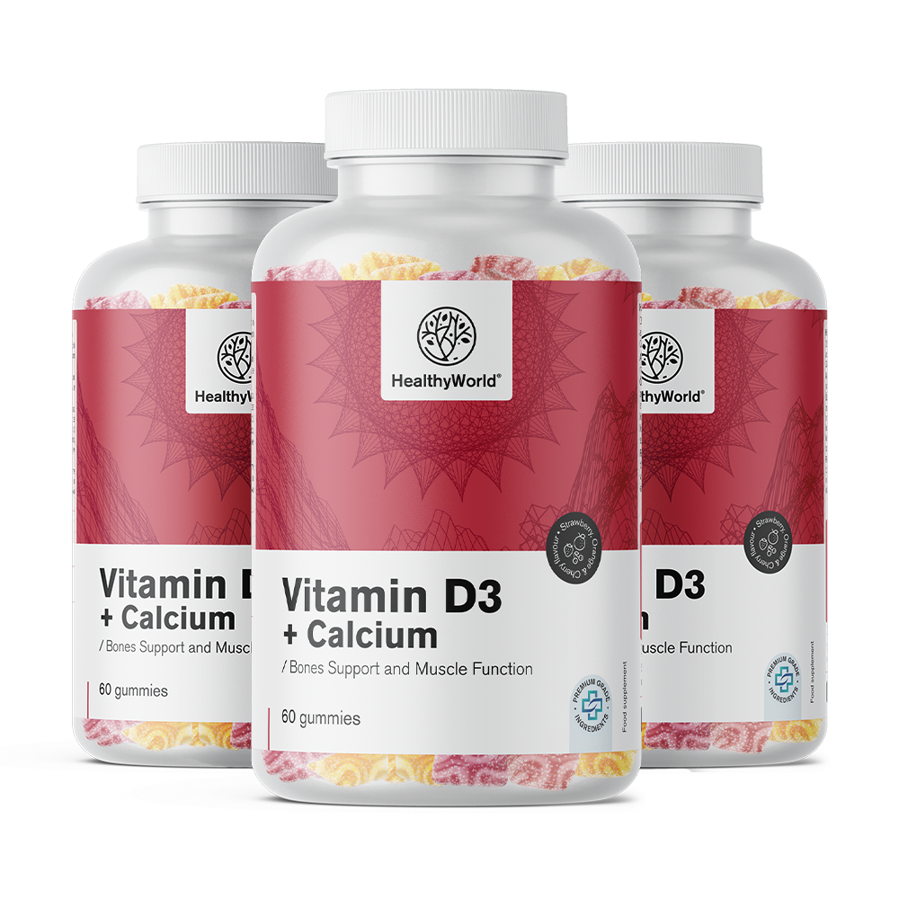 D3-vitamin + kalcium gumicukrokban