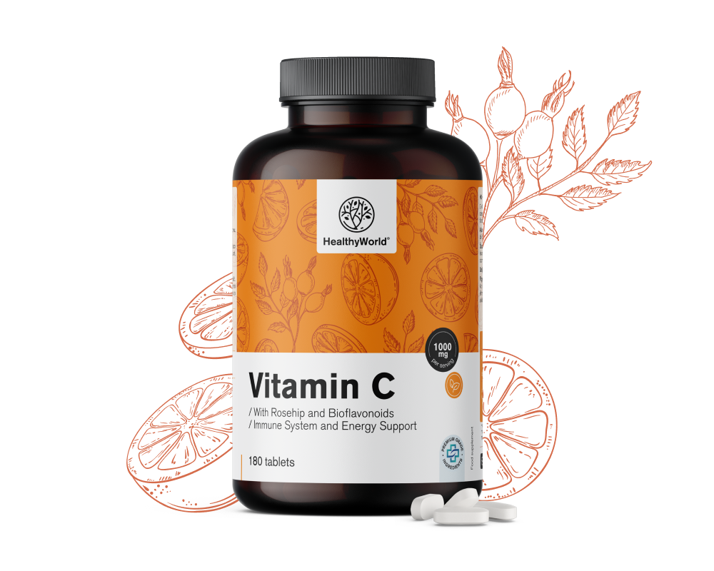 C-vitamin 1000 mg – csipkebogyóval és bioflavonoidokkal