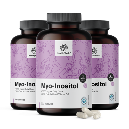 3x Mio-inozitol 2000 mg, összesen 600 kapszula