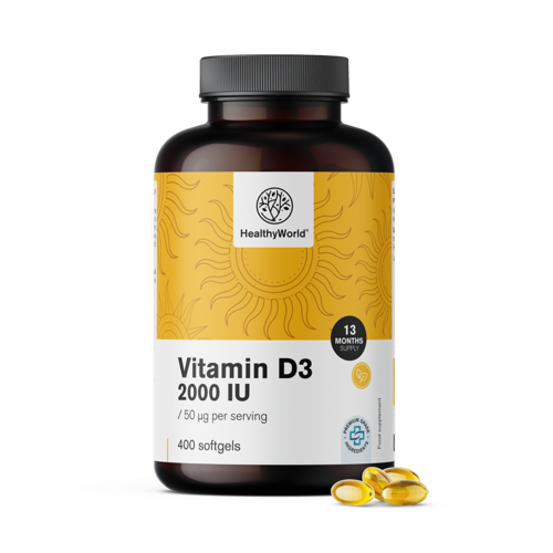 D3-vitamin 2000 NE, 400 lágy kapszula
