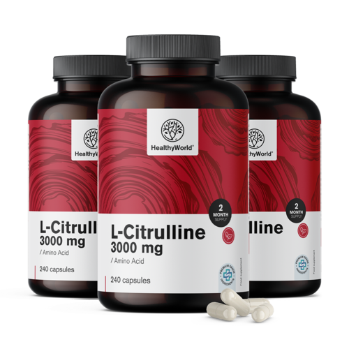 3x L-citrullin 3000 mg, összesen 720 kapszula