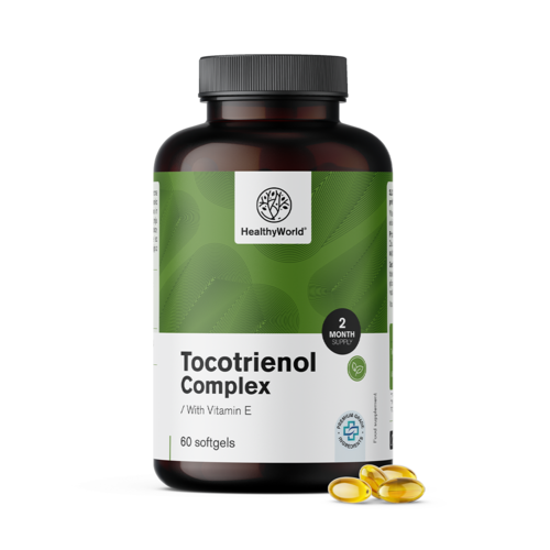 Tocotrienol komplex E-vitaminnal, 60 lágy kapszula