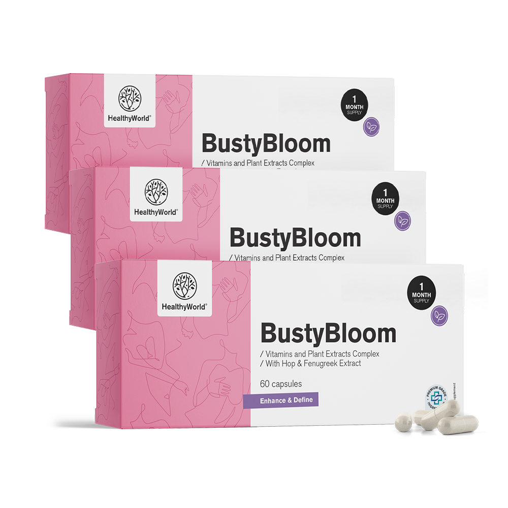 BustyBloom - vitaminok és növényi kivonatok komplexuma.