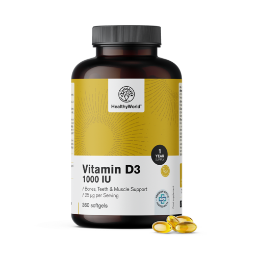 D3-vitamin 1000 NE, 360 lágy kapszula